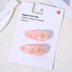 Lululemon Athletica Blush Hair Clips